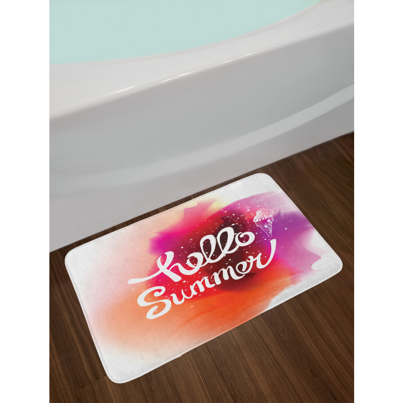 Hello Summer with Ice Cream Bath Mat