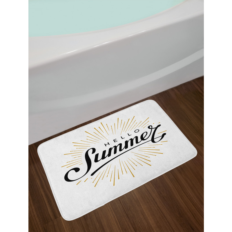 Simple Summer Hand Lettering Bath Mat