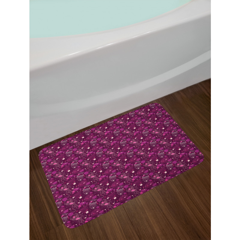 Jellyfish Paint Drops Bath Mat