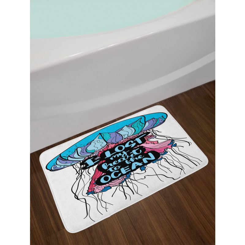 I Lost My Heart to Ocean Bath Mat