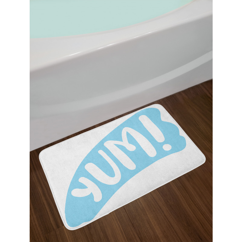 Simplistic Wording on Strokes Bath Mat