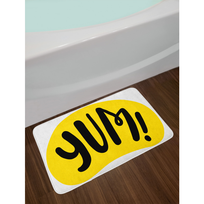 Lettering in Funny Text Font Bath Mat