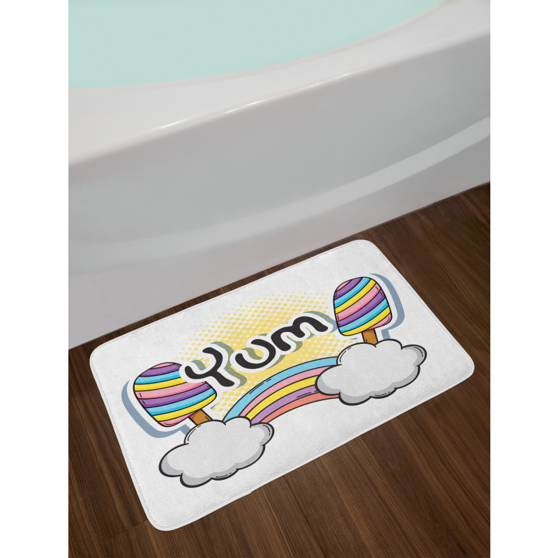 Rainbow Clouds and Popsicle Bath Mat