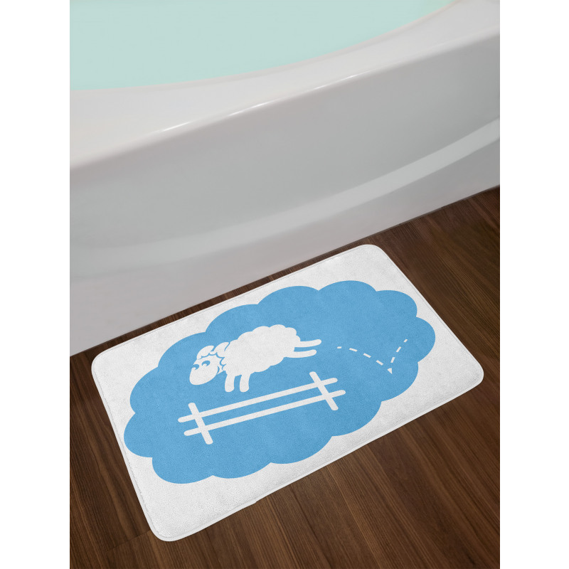 Counting Sheep Cloud Jumping Bath Mat