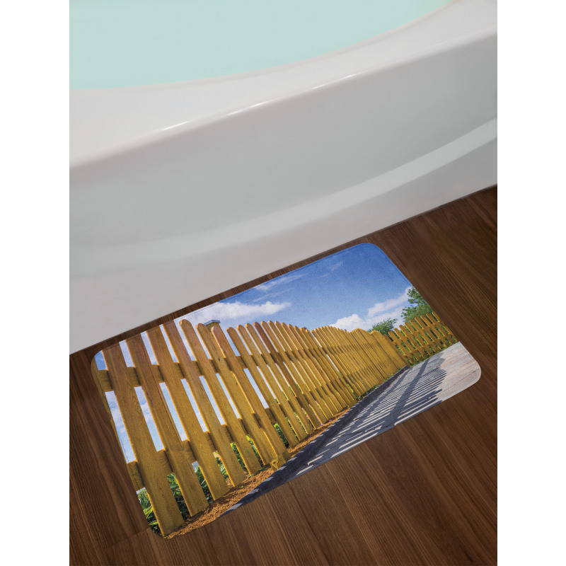 Terrace in Summer Day Sky Bath Mat