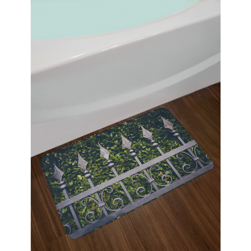 Outdoor Garden Fence Photo Bath Mat