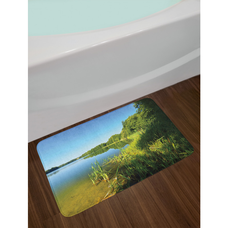 Coastline Trees Nature Bath Mat