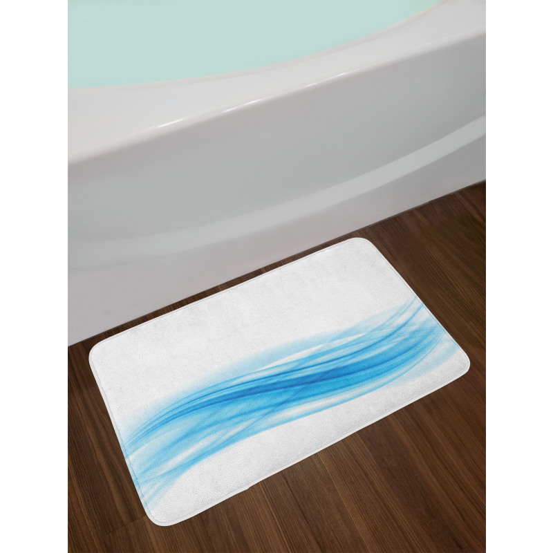 Smooth Wavy Lines Stream Flow Bath Mat