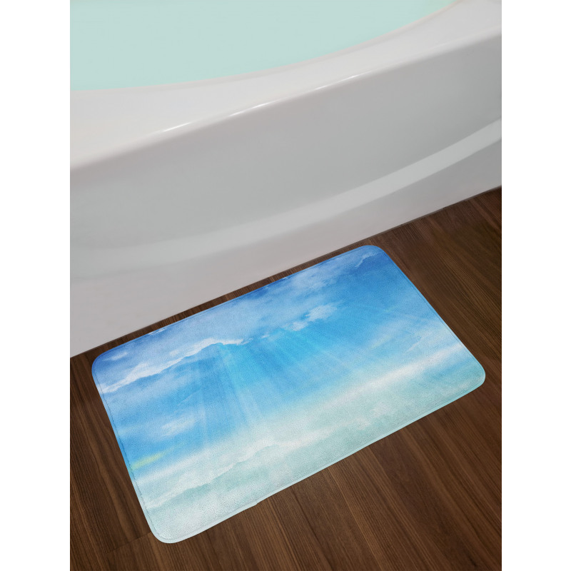 Fascinating Sky with Clouds Bath Mat