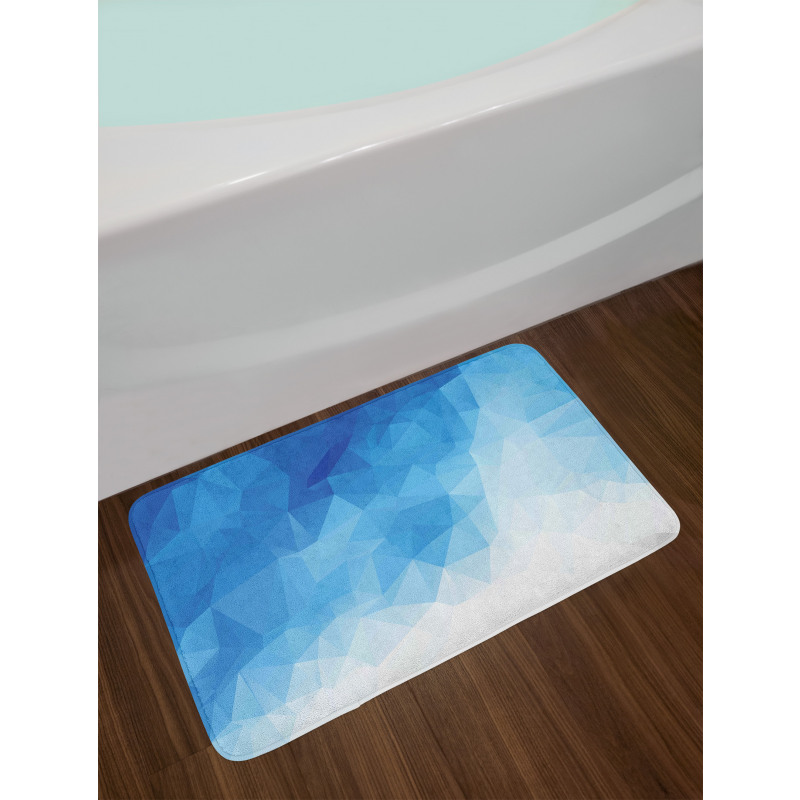 Abstract Polygonal Ombre Art Bath Mat