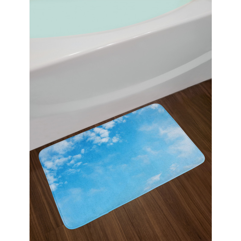 Open Summer Sky with Clouds Bath Mat