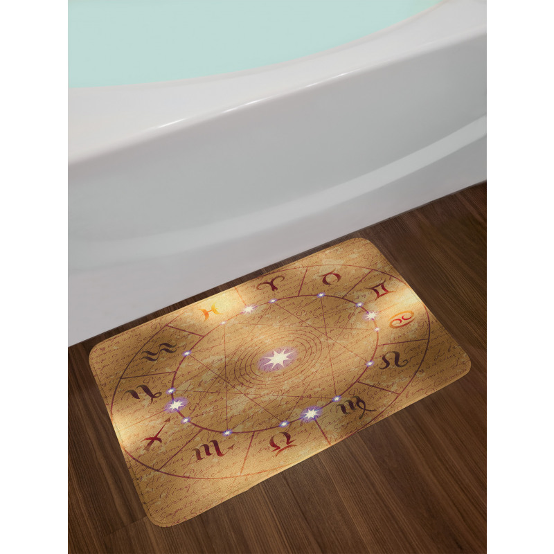 Circle Signs on Manuscript Bath Mat