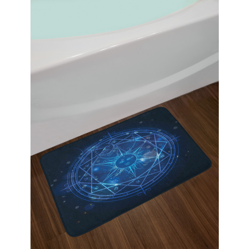 Alchemy Magic Circle Sun Face Bath Mat