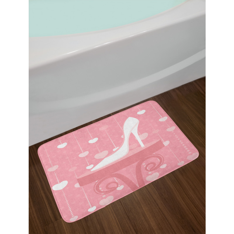 Classy Female Shoe Heart Bath Mat