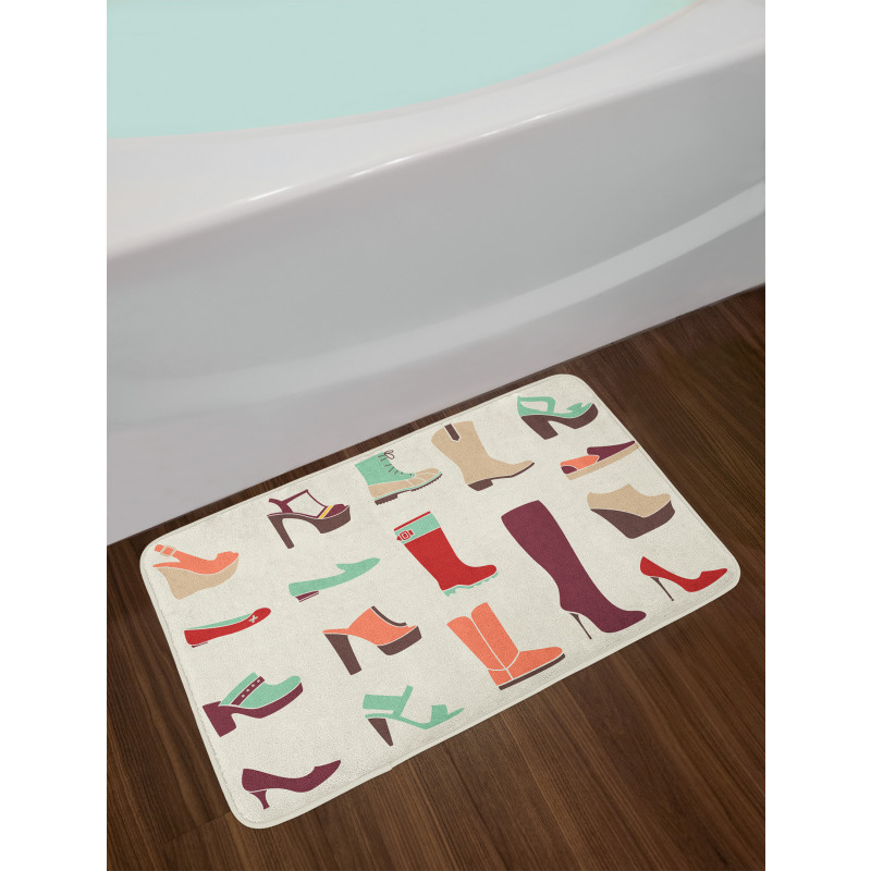 Flat and High Heel Shoes Bath Mat