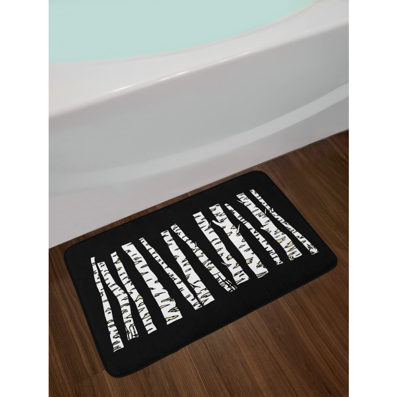 Woodland Illustrations Bath Mat