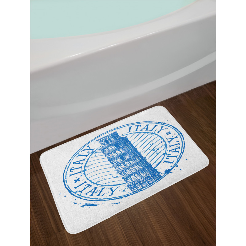 Leaning Tower Pisa Historical Bath Mat