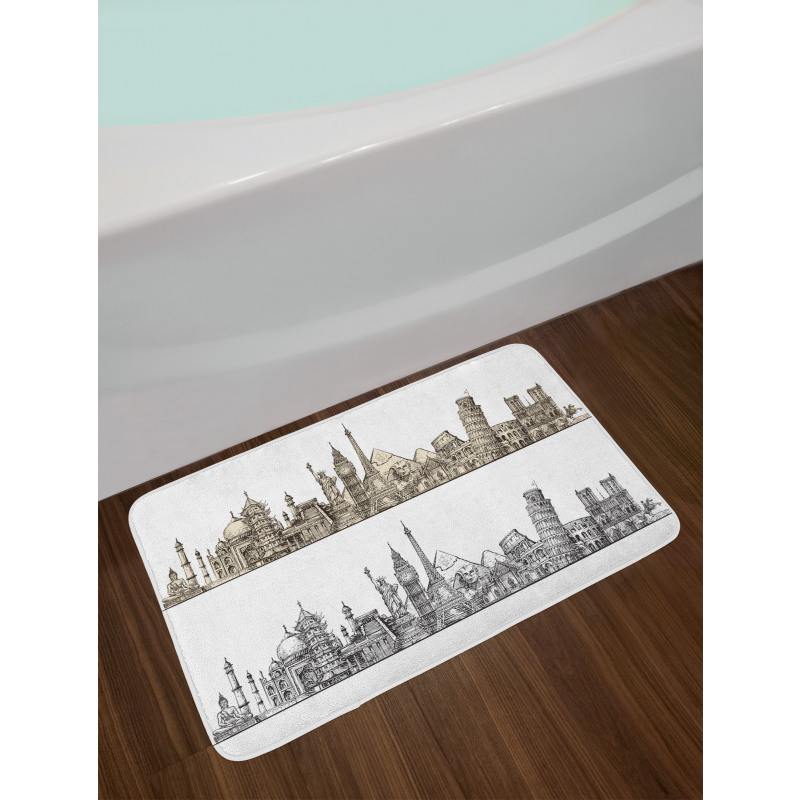 Historical Monument Lines Bath Mat