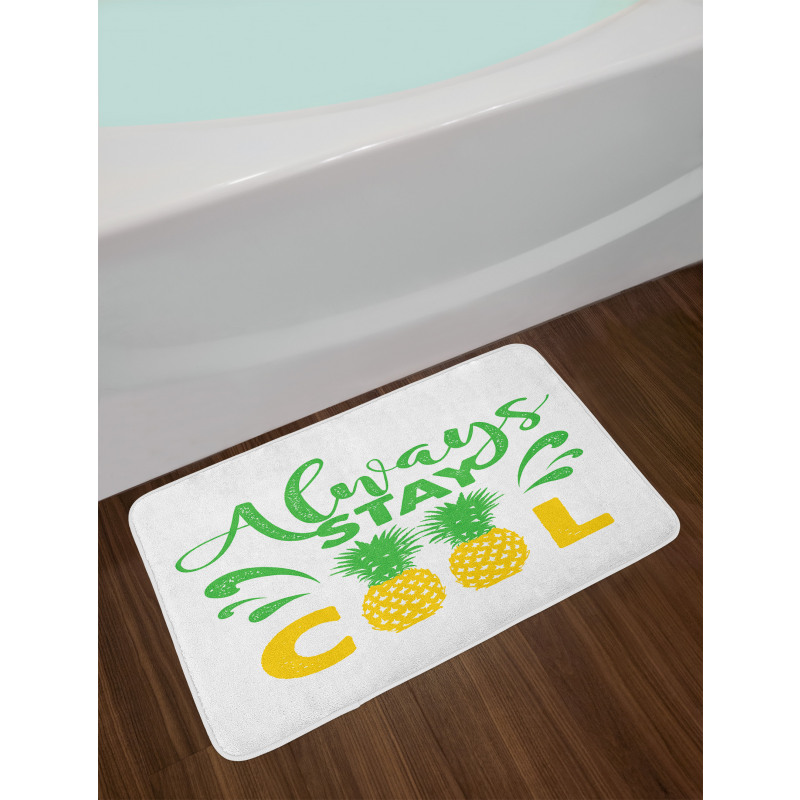 Summer Vibe Pineapple Bath Mat