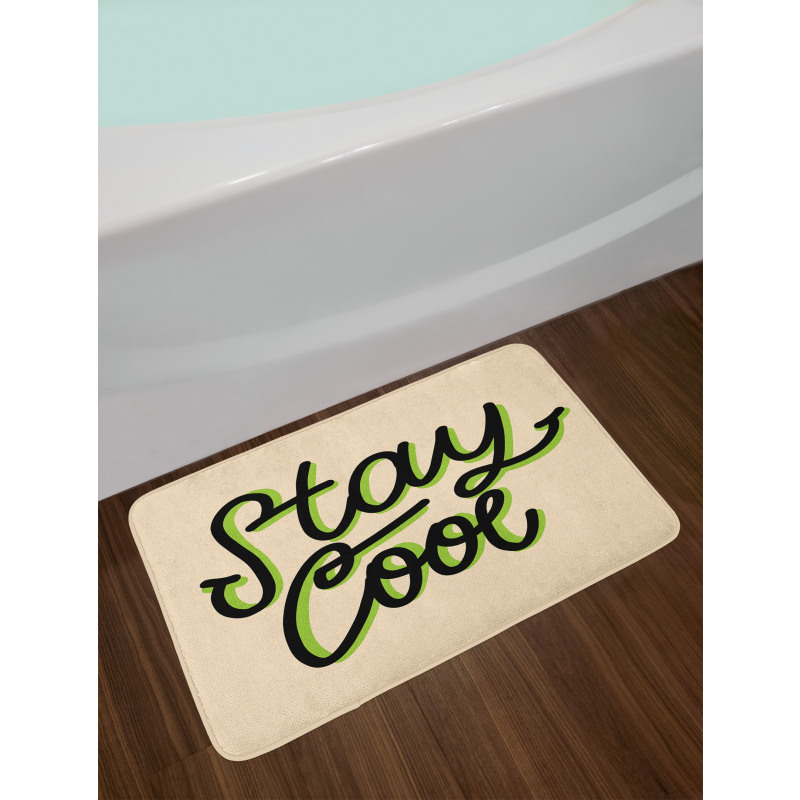 Modernistic Typography Bath Mat