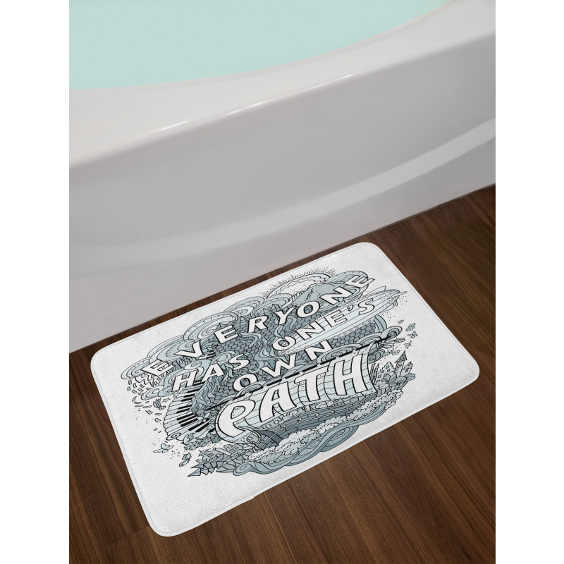 Phrase About Life Bath Mat