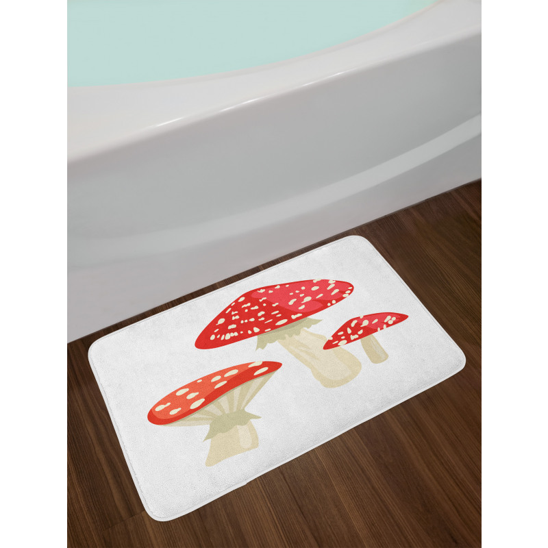 Simple Cartoon Toadstool Bath Mat