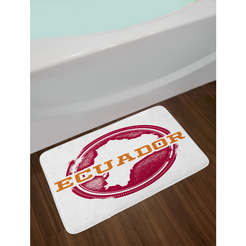 Grungy Travel Stamp Country Bath Mat