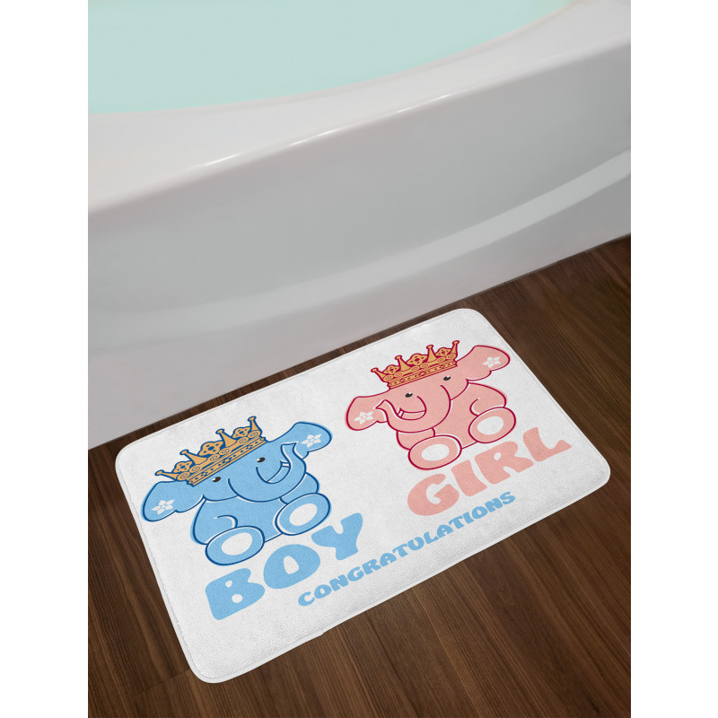 Boy and Girl Twins Bath Mat