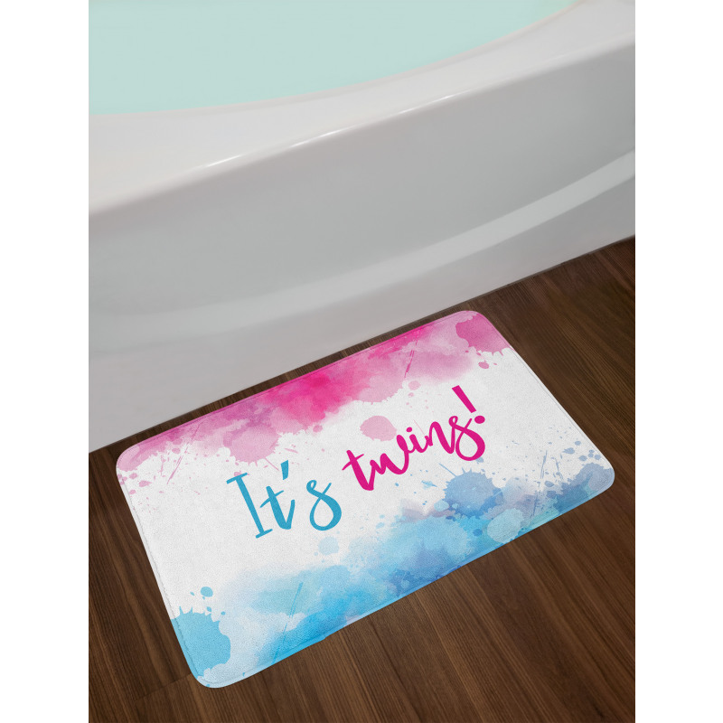 Girl Boy Twins Paint Bath Mat