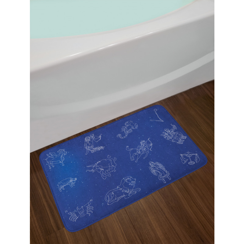 Horoscope Constellation Sky Bath Mat