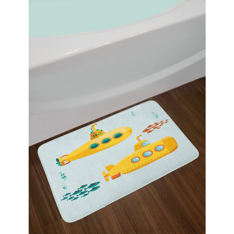 Undersea Periscope Fish Bath Mat