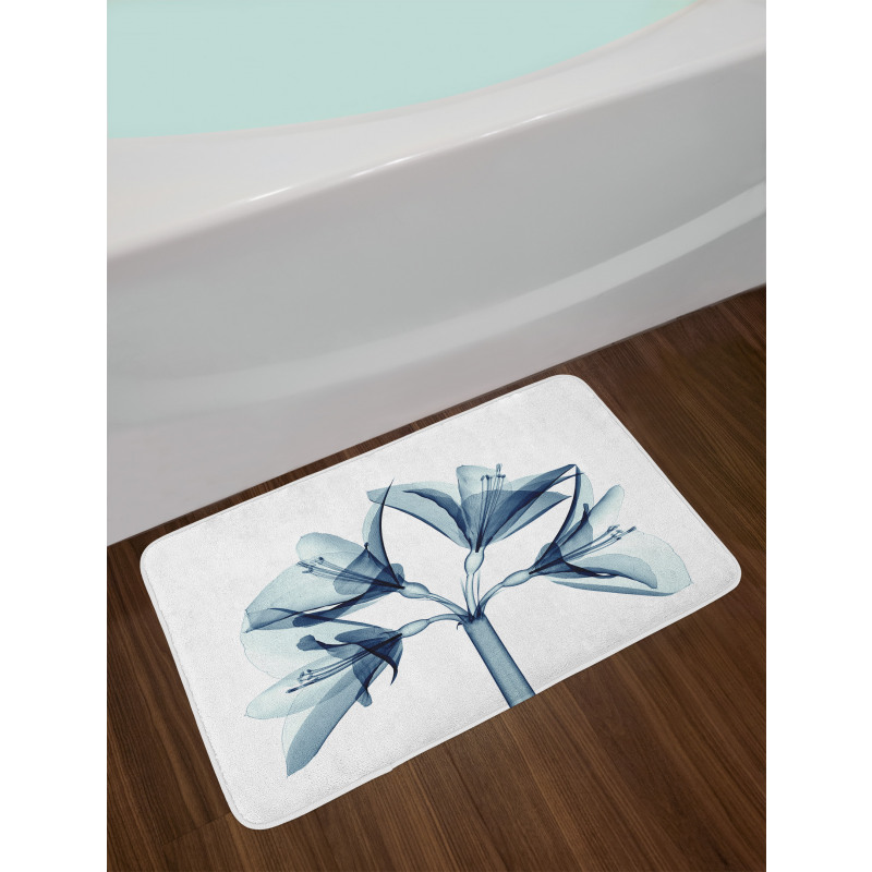 Xray Amaryllis Flowers Deco Bath Mat