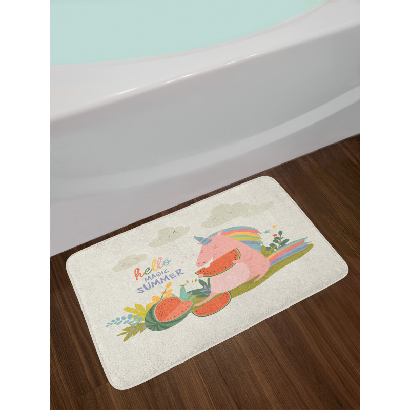 Summer Unicorn Watermelon Bath Mat