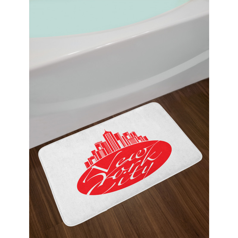 New York City Apple Emblem Look Bath Mat