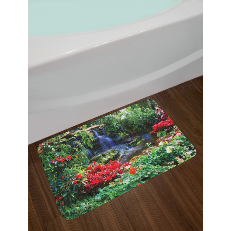 Spring Forest Waterfall Bath Mat