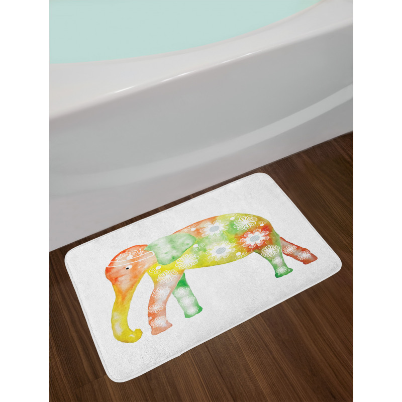 Elephant Daisy Flower Bath Mat