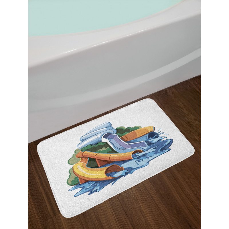 Aqua Park Water Slides Bath Mat