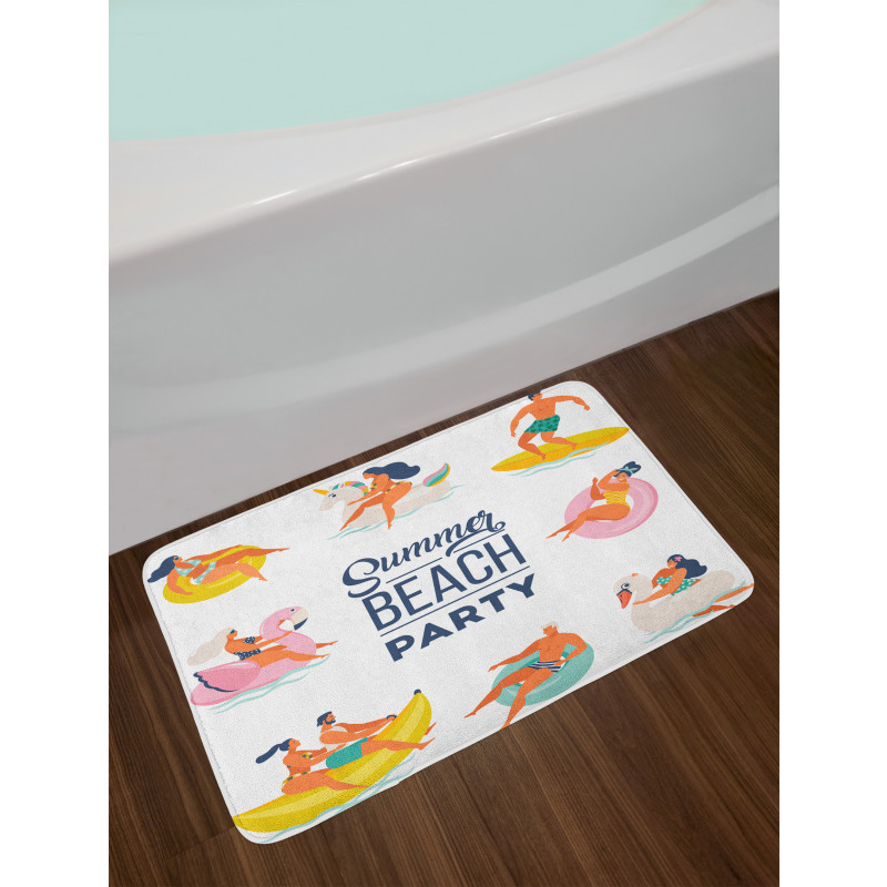 Doodle Summer Having Fun Bath Mat