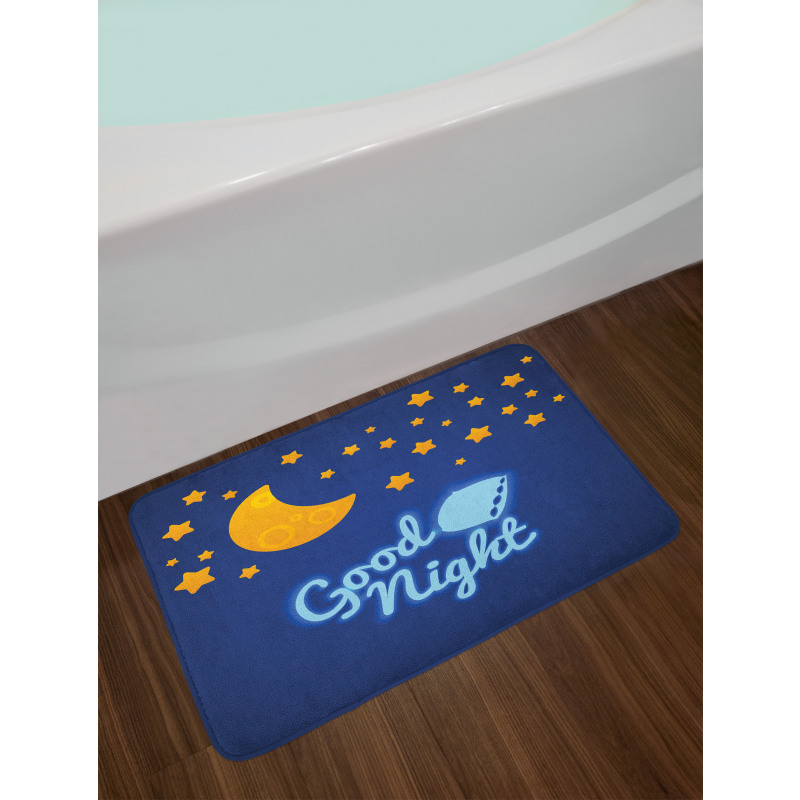 Nursery Bed Time Graphic Bath Mat