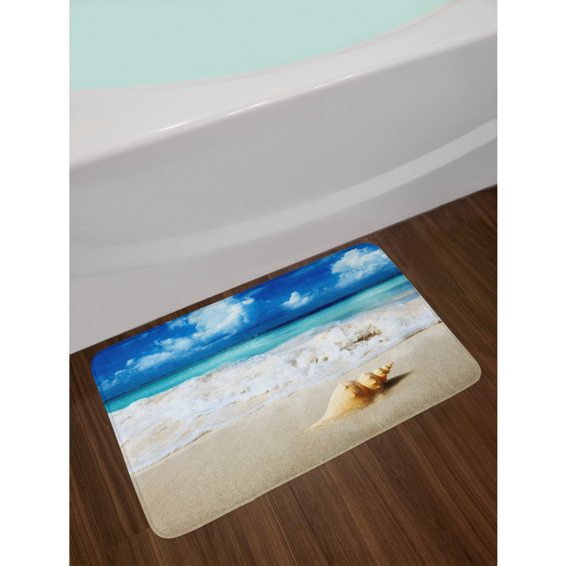 Nautical Sunny Coastline Bath Mat