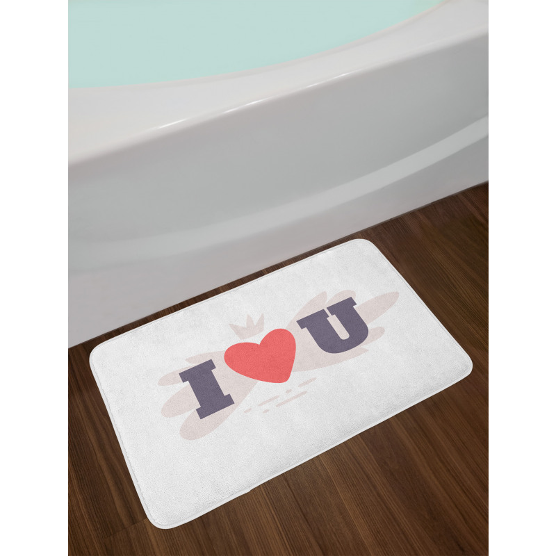 I Heart You Simple Pictogram Bath Mat