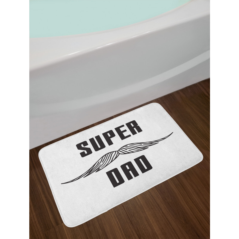 Super Dad with Mustache Bath Mat