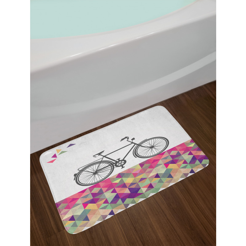 Bike over Color Mosaic Bath Mat