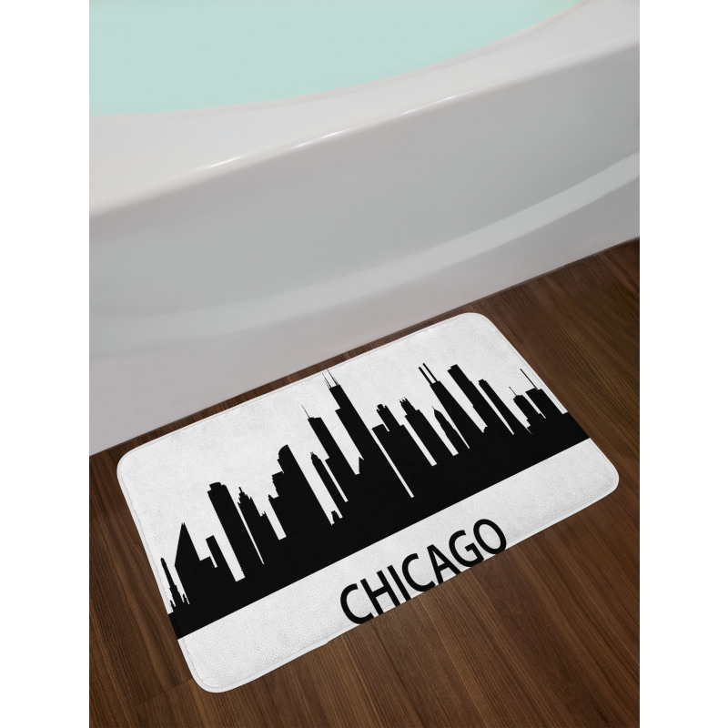 Chicago Line Silhouette Bath Mat