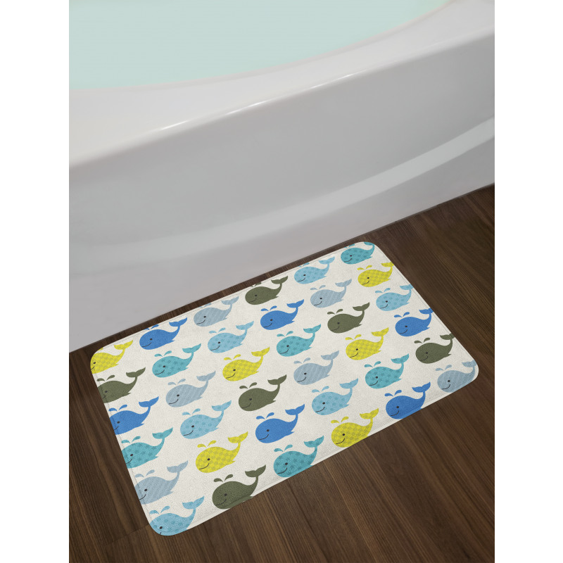 Childish Pattern Big Fish Bath Mat