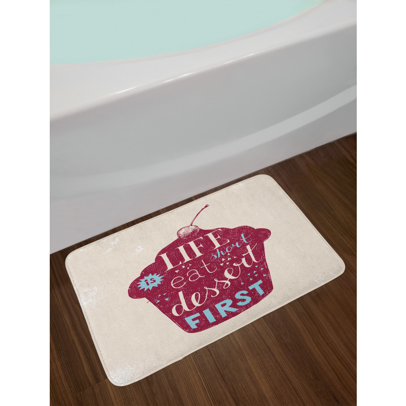 Sketchy Cherry Top Cupcake Bath Mat