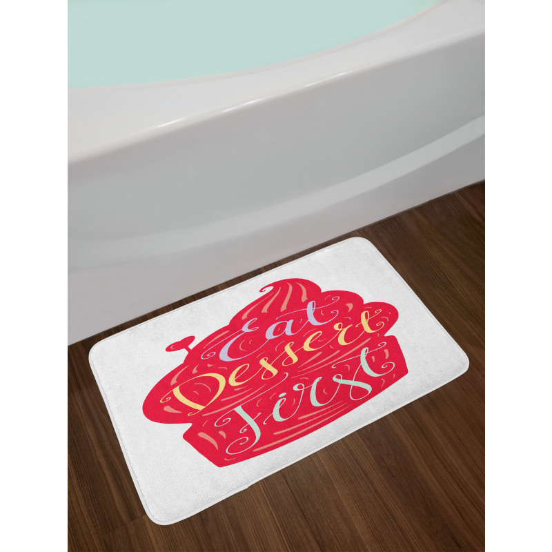 Eat Dessert First Cupcake Bath Mat