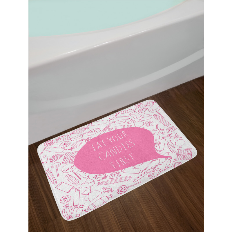 Eat Your Candies First Bath Mat