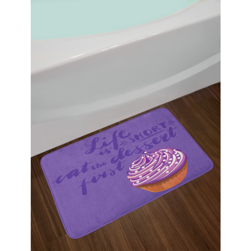 Eat Dessert Vibrant Cupcake Bath Mat