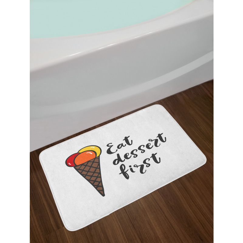 Eat Dessert First Ice Cream Bath Mat